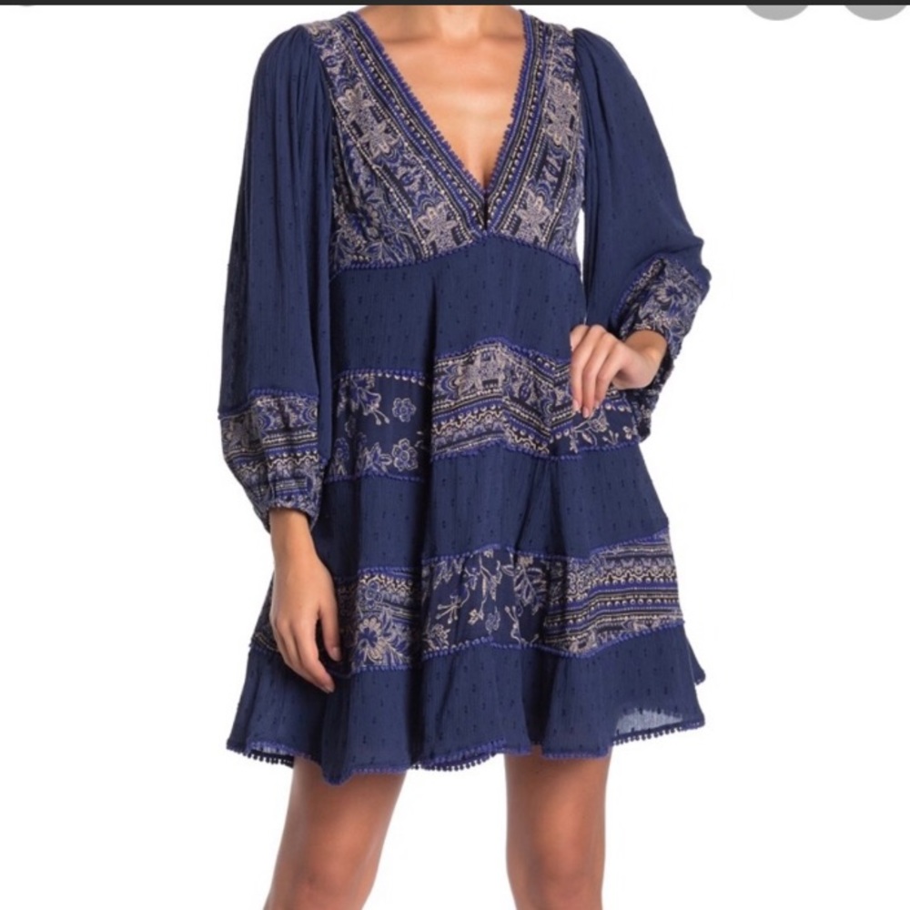 Free People MY LOVE MINI PEASANT DRESS